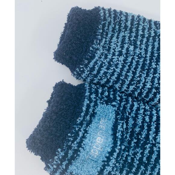 Fleece Socks Large Tupperware Non Slip Water Bottles Blue Light Dark Lined Warm - Picture 4 of 7